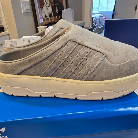 Adidas Originals Rivalry Platform Gray Mule Shoes Nubuck Leather Size 7 JH7984 - Picture 5 of 12